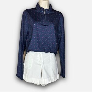 Callaway Blue Long Sleeve Polo Blouse